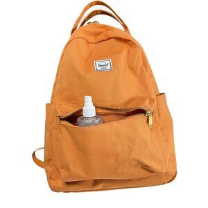Herschel Classic Orange Backpack With Red Striped Lining 15.5" Tall 100% Polyest